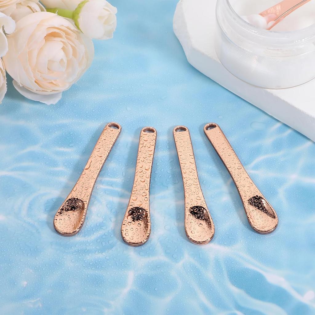 6 PCS Metal Makeup Spatula Tool, Mini Reusable Skin Care Spoon Multi-functional Facial Applicator Tool Beauty Scoop for Face Mask Eye Cream Lotions