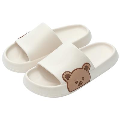 Sommer Hausschuhe Indoor Bad Dicke Plattform Rutschfeste Hause Ostern Cartoon Flip-Flops Bär Strand Sandalen Damen Schuhe