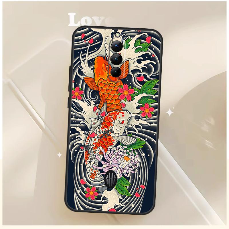 

Japanese Koi Case For ZTE Nubia Red Magic 10 Air 6S 7S 6 7 For RedMagic 11 10 9 8 9S 8S 10S Pro Plus Cover Red Magic 9 Pro Plus