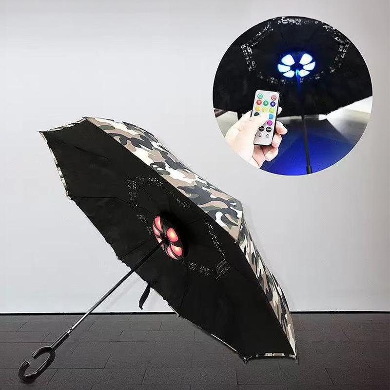 Outdoor Solar LED Umbrella Light with Infrared Remote - Multicolor & Multi-Functional for Patio & Camping nero