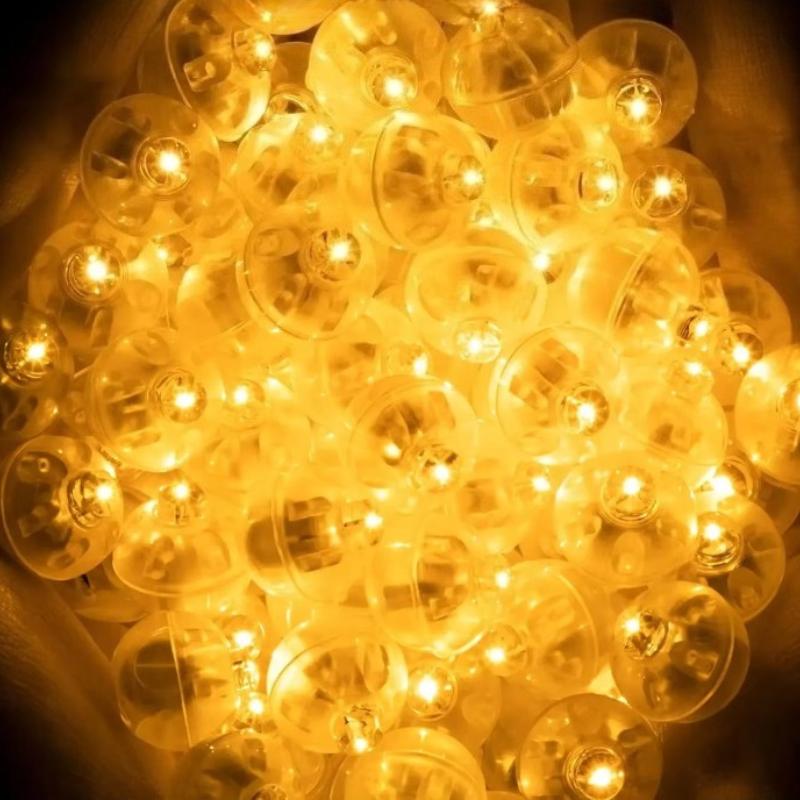 50/20 PCS Mini Led Lights Round Colorful Light Flash Luminous Lamps Tumbler Light Balloon Lantern Christmas Wedding Party Decoration