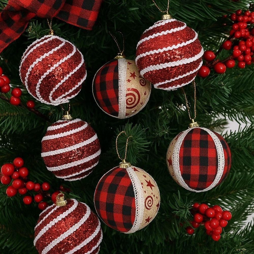 8cm Christmas Hanging Ball Set Shatterproof Xmas Tree Decor Christmas Ball Ornaments  Kids Gifts