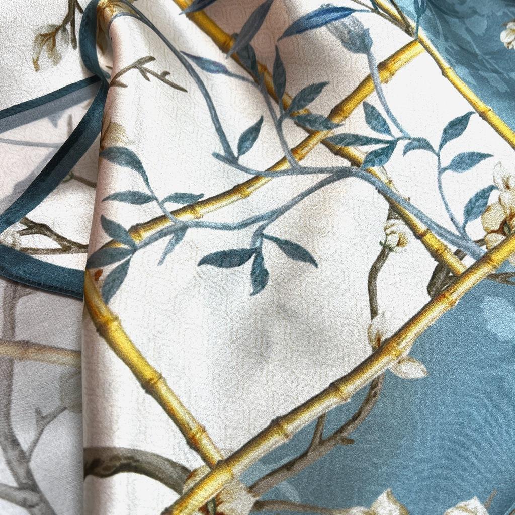 Silk Silk Scarf Women'S Spring And Autumn Style Chinese Style Plain Crepe Satin Mulberry Silk Long Versatile Scarf Mother Gift