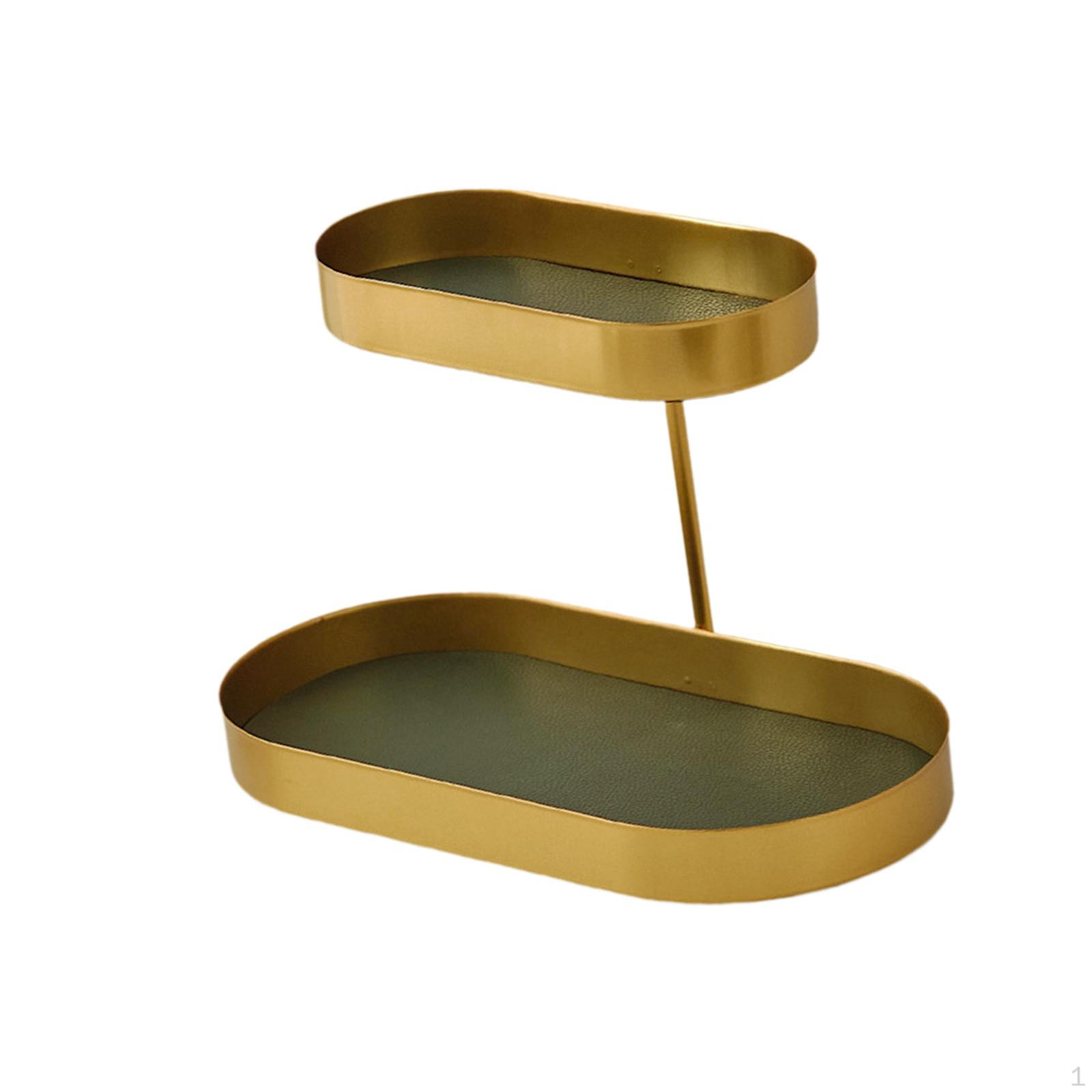 

Органайзер для ванной комнаты, стойка для духов, многоцелевая, 2-х уровневая, стойка для хранения средств по уходу за кожей Gold and Green Pad