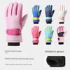 Professional Outdoor Sports Warm Gloves for Boys and Girls Aged 3-9, Fleece-Lined, Thickened, Windproof and Waterproof Children's Ski Gloves