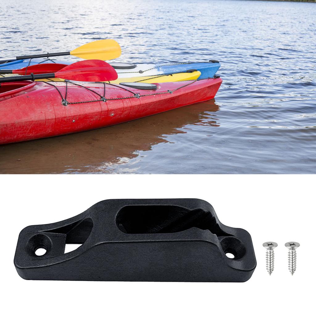 Canoe Kayak Cord Lock Rudder Control Black Nylon Self-Lock Rope Cord Tensioner Runner Anchor Jam Cleat Boat Accessories