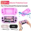 2/3Pcs Silicone Protective Case for Trimui Smart Pro Game Console Shockproof Soft Skin Cover Non-Slip Protector with Lanyard