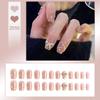 Ice-Clear Nude Ballet Nail Art Medium-Length Press-On Tips