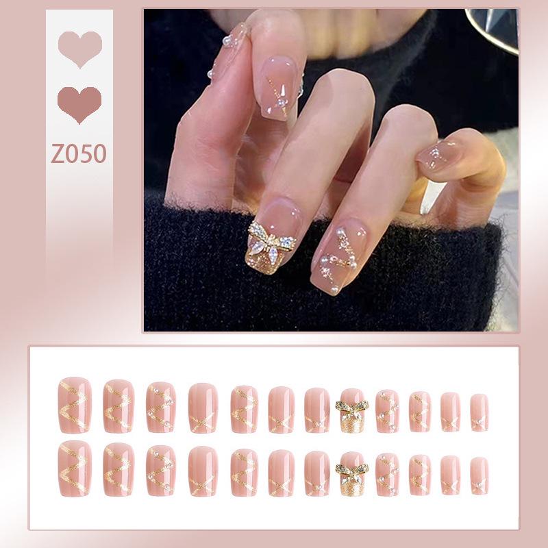 

Douyin Ручная работа Блестящие Стразы Бабочка Накладные Ногти Арт