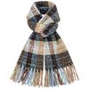 Classic Long Tassel Neckscarf Soft Women Thickened Scarf Soft Plaid Knitted Scarf  Spring