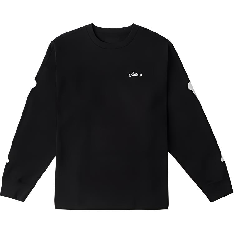 Vans Black Small Logo Embroidered Cut-Out Detail Crew Neck Long Sleeve T-Shirt VN000JHG-BLK XL