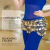 Creative Belly Dance Waist Chain Glitter Sequins Bellydance Coins Belt  Dance Costume