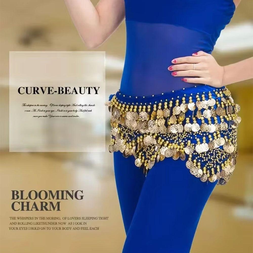 Creative Belly Dance Waist Chain Glitter Sequins Bellydance Coins Belt  Dance Costume
