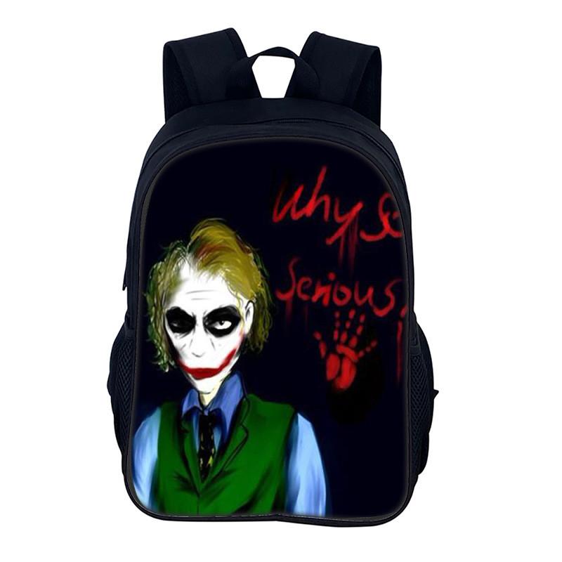 Joker Small Backpack For Men Women Casual Nylon School Bag With Adjustable Straps