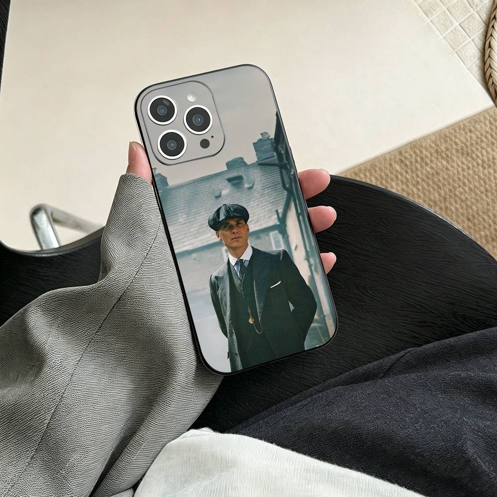 T-Peaky Blinders Cool  Phone Case For iPhone 17,16,15,14,13,12,11 Plus,Pro Max,XS,Soft Silicone Black Cover