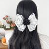 Embroidery Lace Bowknot Shape Hairpin for Teen Summer Spring Camping Photography Use Hair Barrettes Cloth Hair Tiaras