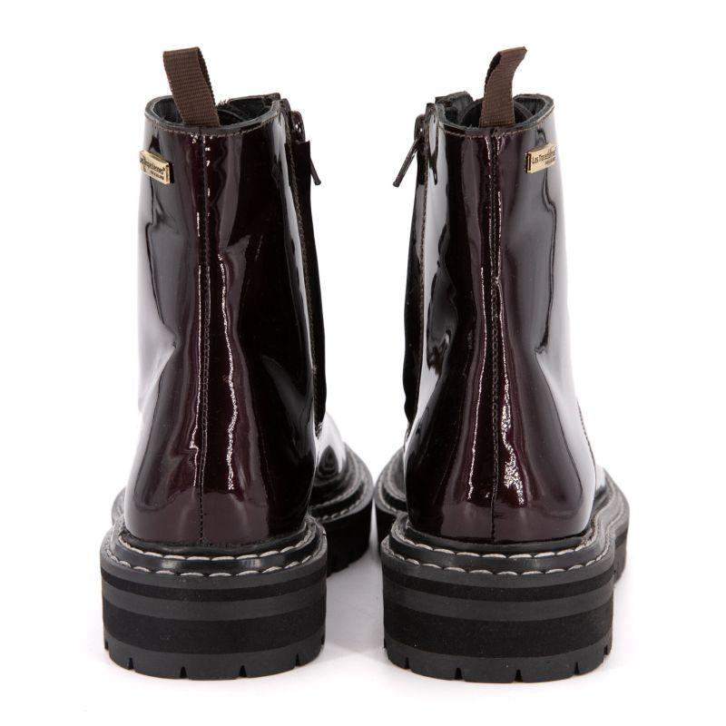Bottines vernis cuir Reine bordeaux Femme LES TROPEZIENNES PAR M.BELARBI