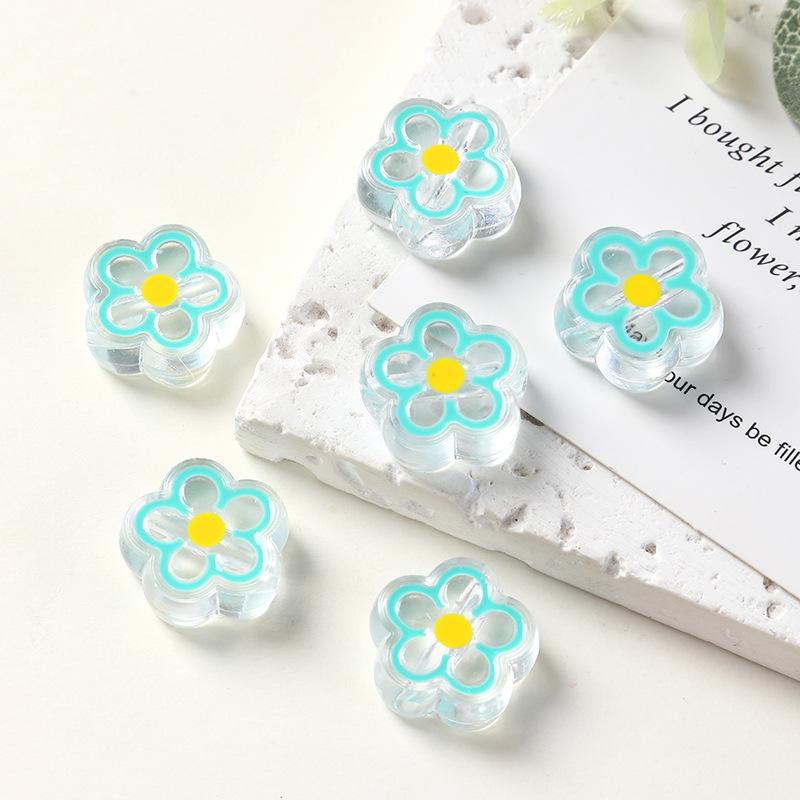 Acrylic Five-Pointed Star Flower Beads for DIY Jewelry Accessories
