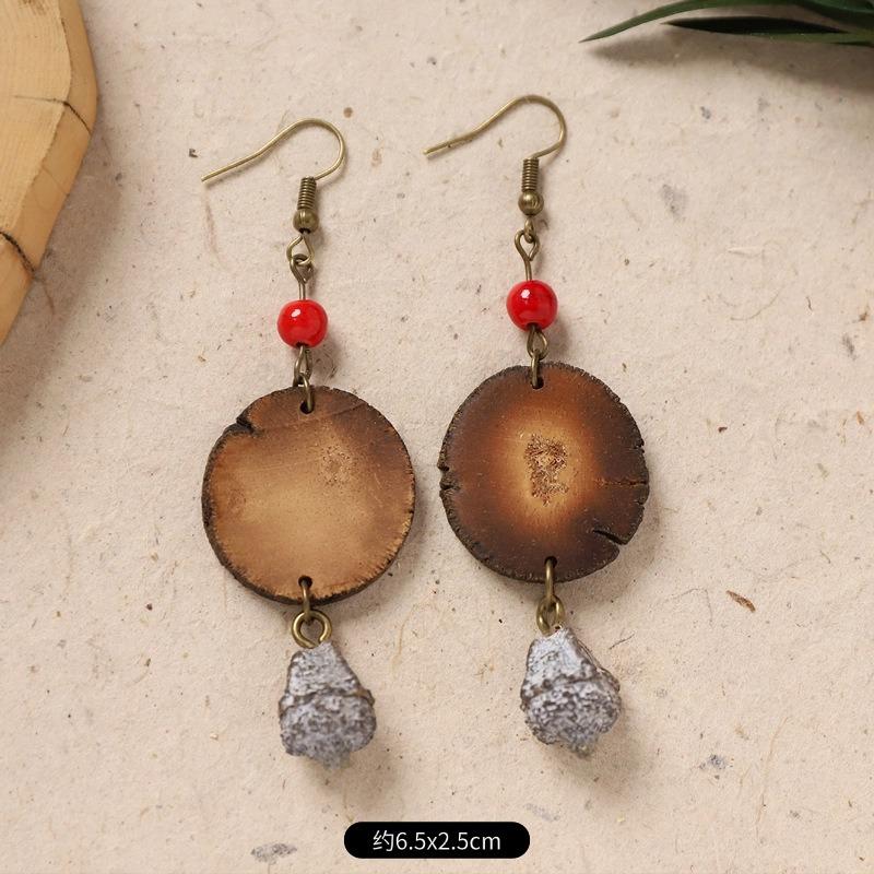 Original Design Traditional Chinese Medicine Plant Earrings Retro Literature Natural Fruit Handmade Long Earrings Women