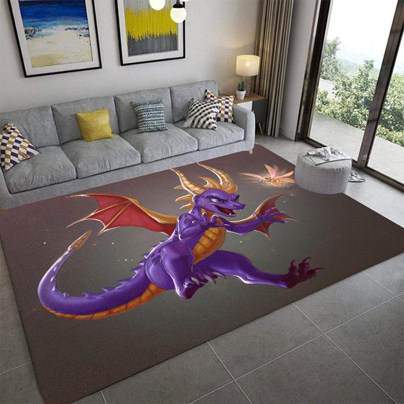 S-Spyro's Dragon Printed Carpet Fashion Yoga Mat Non-Slip Carpet Bedroom Decoration Outdoor Carpet Bedroom Birthday Gift
