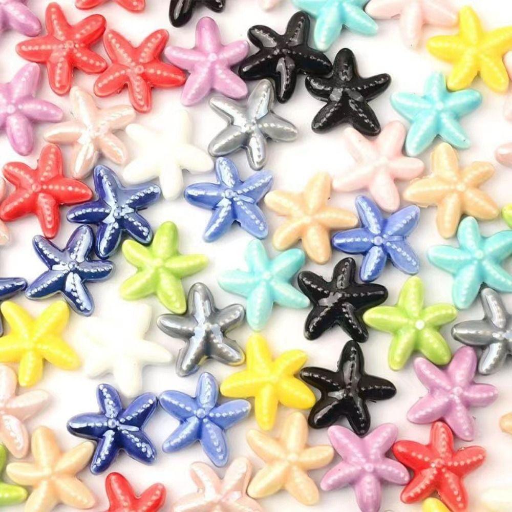 10pcs Fresh Color Starfish Bead Handmade Craft Jewelry Making Material Women