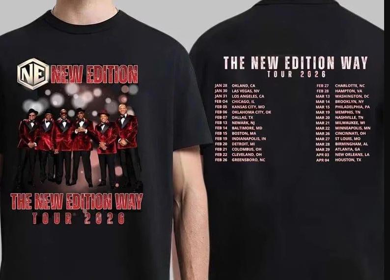 New Edition Way Tour 2026 Shirt, NE R&B Group Concert T-ST-Shirt shirt XL