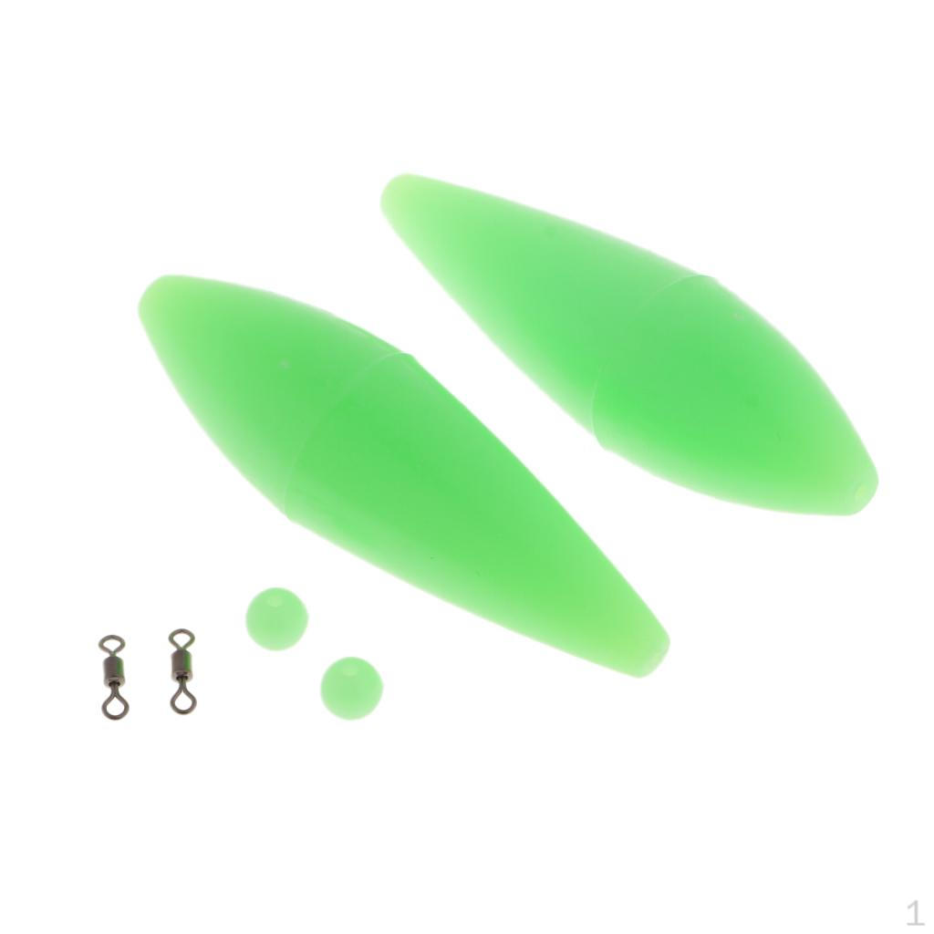 

2 шт. Плаваючі поплавці Sbirolino Spirolino Bombarda Trout Pose Floats 4,8 г 7,5 г 9,5 г Зелений 9.5g