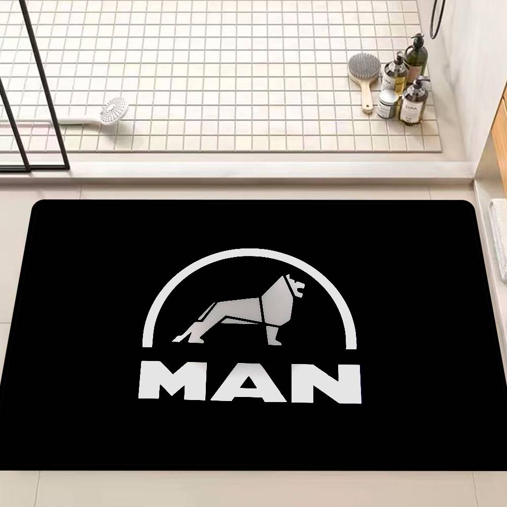 M-Man Truck Logo Door Mat Nordic Style Bedroom Living Room Doormat Home Balcony Anti-Slip Alfombra