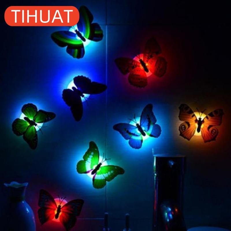 Farbwechselndes süßes Schmetterlings-LED-Nachtlicht für Zuhause, Zimmer, Schreibtisch, Wanddekoration