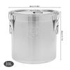 33L Airtight Rice Bucket Canister Food Storage Container 304 Stainless Steel Flat Bucket Bottom for Storing Rice, Flour, Cereals