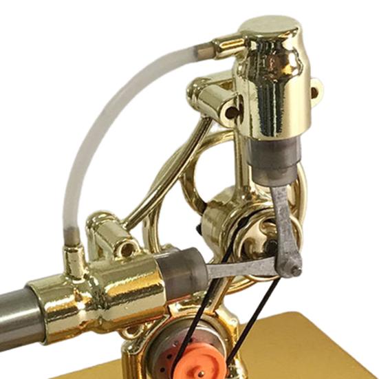 Steam Engine Model Realistic Copper Engine Decoration Heavy Duty Metal Miniature Engine Desktop Ornament Kids Science Learning Educational Toy