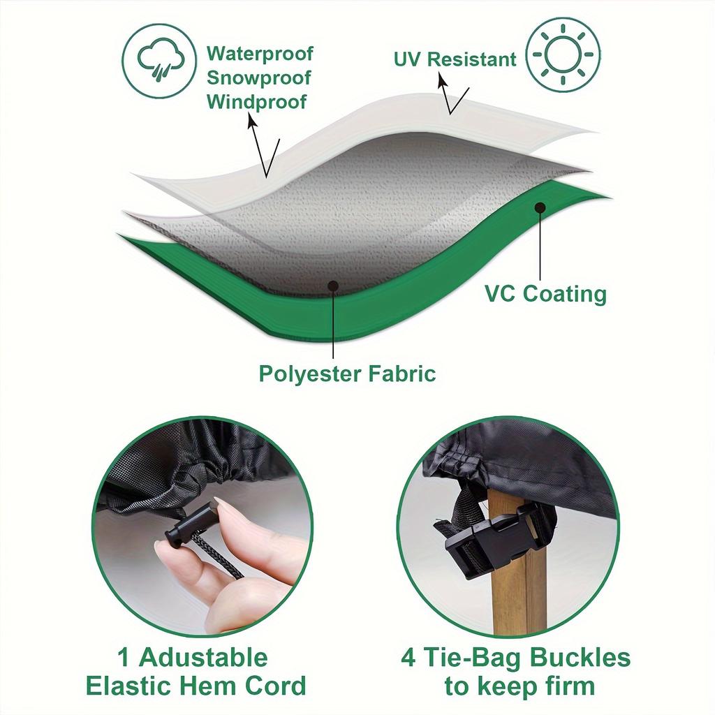 L-shaped Outdoor Sofa Cover, Windproof and UV-proof Polyester Outdoor Furniture Cover, Outdoor Furniture Cover