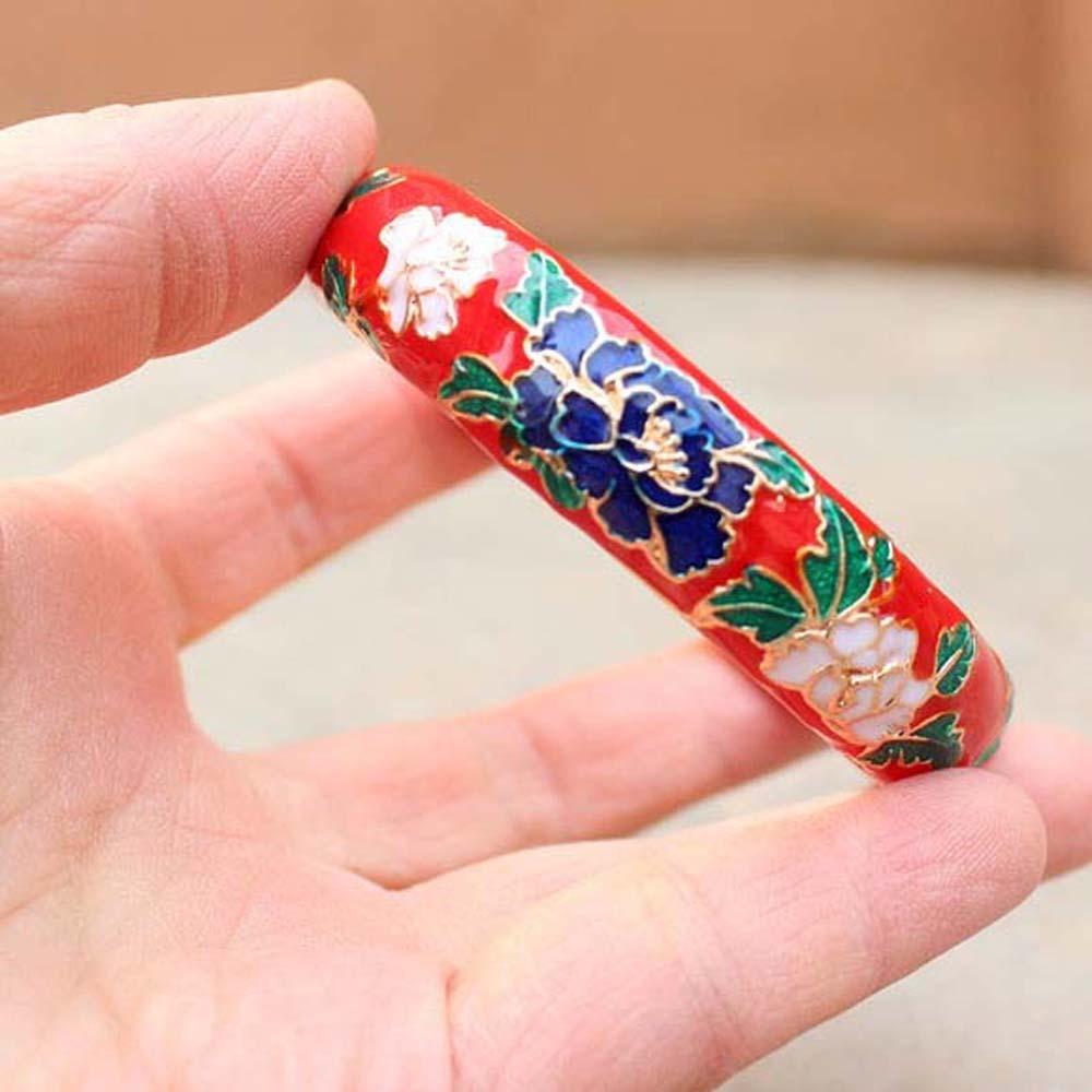 Hanfu Accessories Filigree Enamel Bangle Cheongsam accessories Women's Wrist Jewelry Versatile