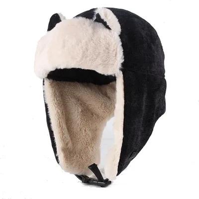 2024 Women's Warm Earmuffs Thickened Earmuffs Cap Winter Cold Warm Cotton Cap Cat Ear Cap Winter Bomber Hats