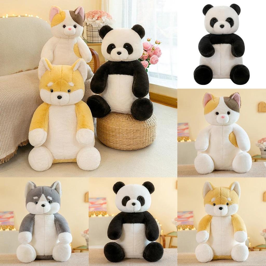 Cat Cute Cartoon Dog Panda Plush Toys Dolls Kids Bedtime Soothing Gifts Birthday