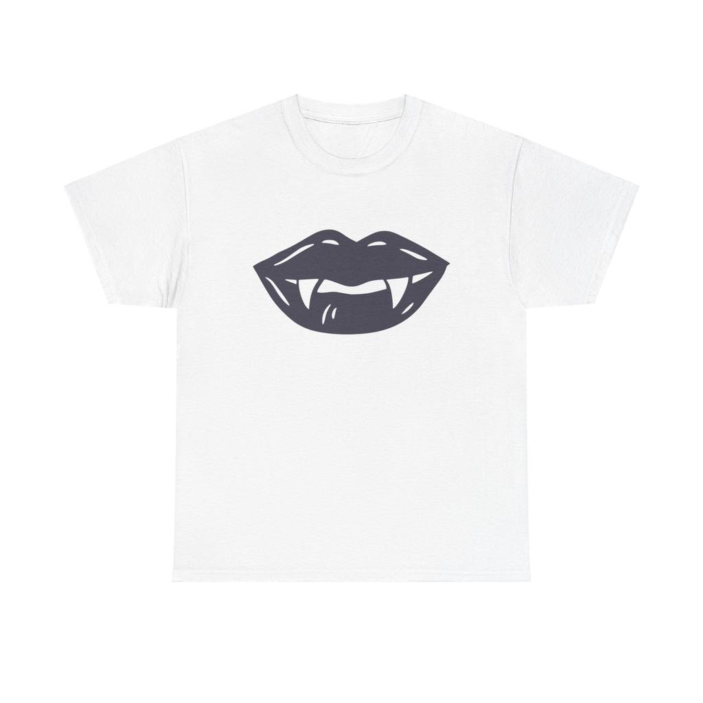 Vampire Lips T-Shirt - Halloween spooky gothic fangs bite dark emo cool art