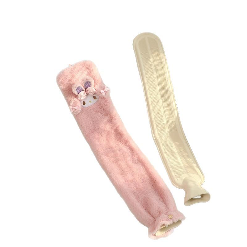 Cozy Long Plush Hot Water Bottle with Thick Warm Neck Scarf for Girls & Boys - Autumn/Winter