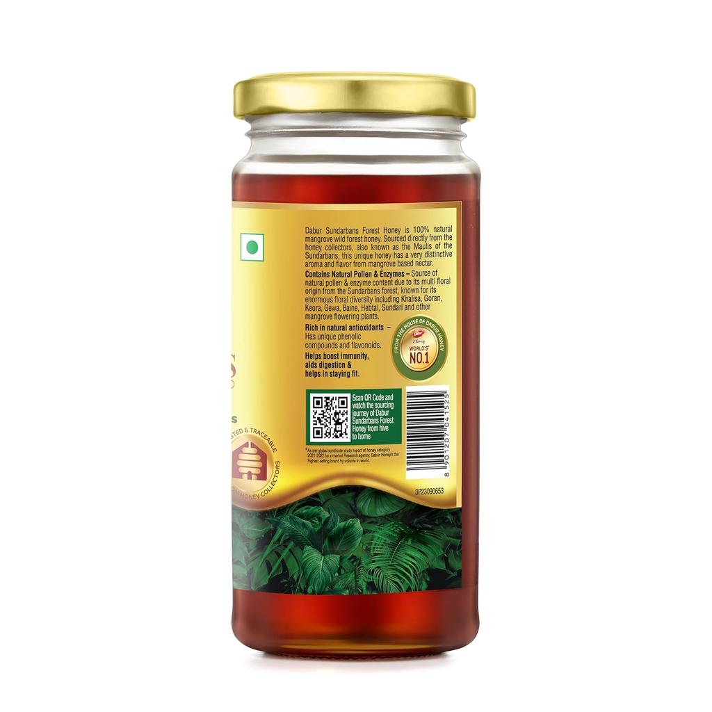 Dabur Sundarbans Wild Forest Honey 500g | 100% Pure Raw Honey | Natural Mangrove Nectar | Rich in Antioxidants | Supports Immunity & Digestion