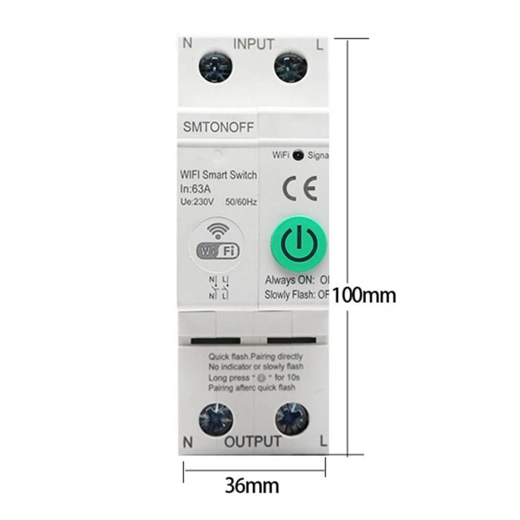 Zigbee Tuya 1-63A Energy Measurement Fuse