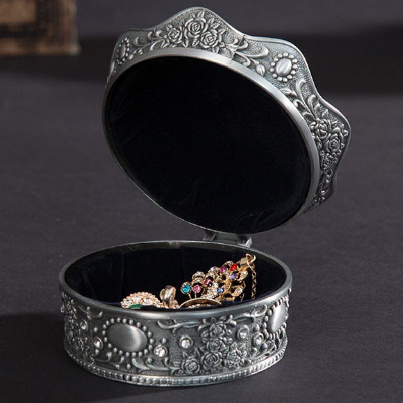 Zinc Alloy Jewelry Box European Color Storage Jar With Cover Canned Sugar Cans Candy Box Cotton Swab Box Cotton Pad Storage
