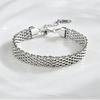 18K Gold Plated Stainless Steel Cuban Link & Retro Mesh Bracelet