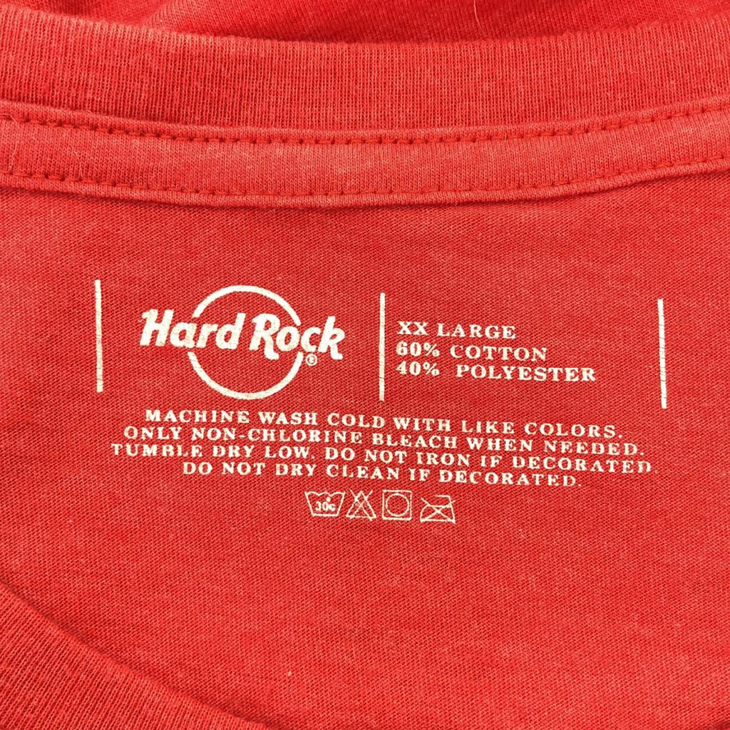 HARD ROCK CAFE Print Pattern Short sleeve T-shirt XXL Red Biggs Women Used