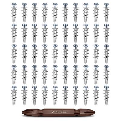 Metal Drywall Anchors & Screw Set Easy Installs Wall Anchors Set with Screws Drywall Anchoring Set for Home Projects