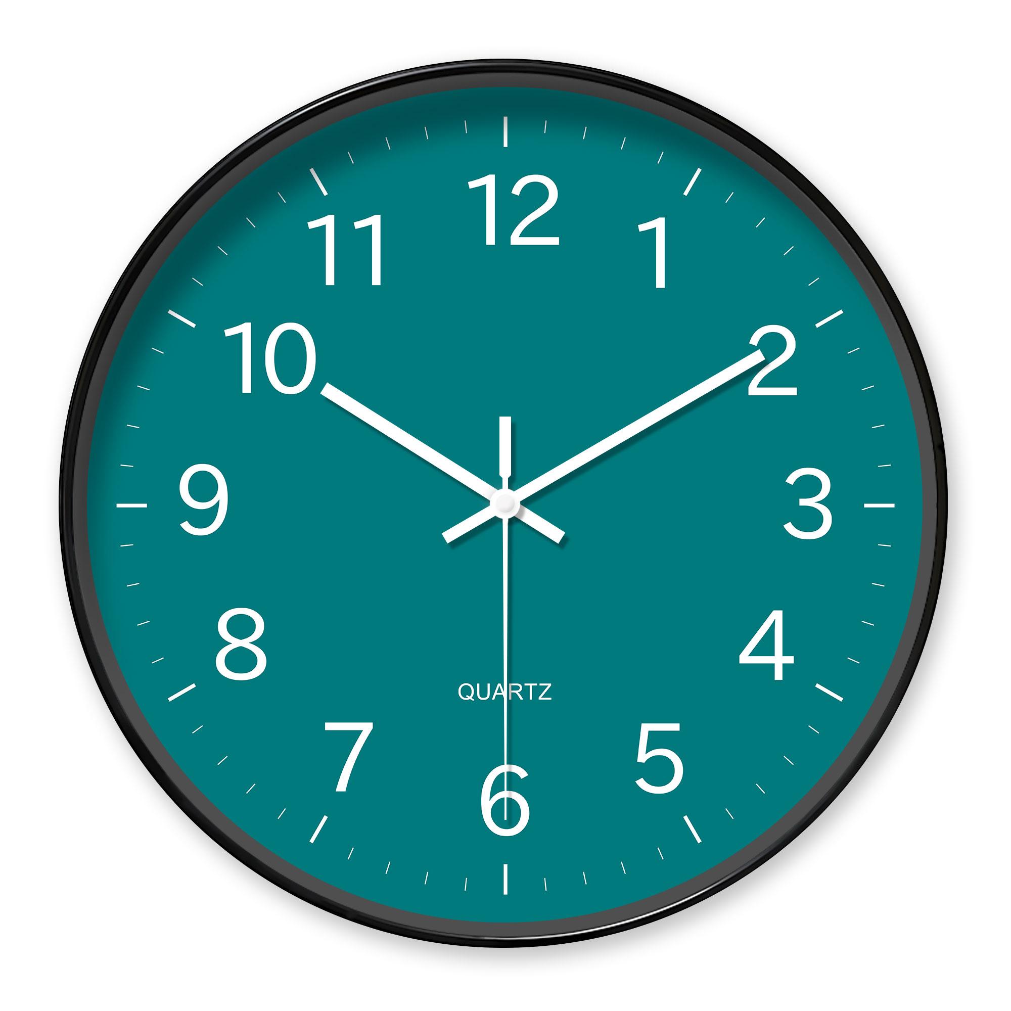 

Round Minimalist Teal Quartz Wall Clock, Classic Simple Decor (Batteries Not Included), 10-16 Inches (as the picture,10 inch)