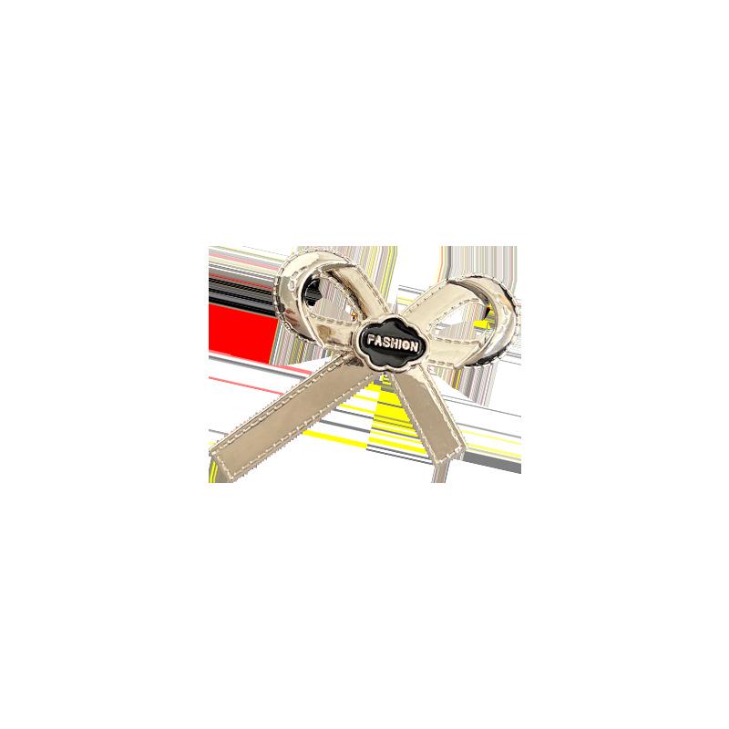 Minimalist Bow & Letter Metal Brooch - Women's Fashion Accessory for Suits and Clothing.