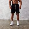 Men's Summer Drawstring Fitness Sports Short Pants Loose Casual Cotton Running Shorts with Pockets