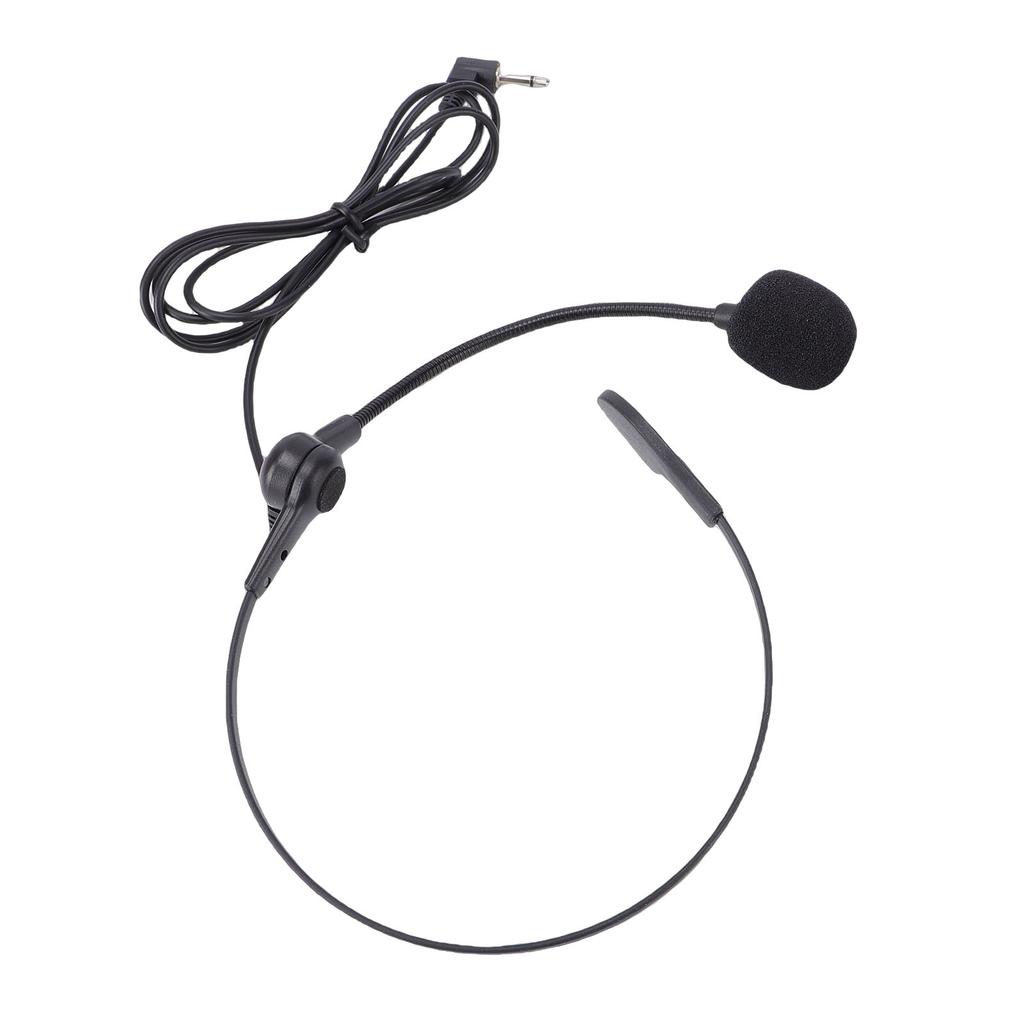 Headset Microphone Adjustable Boom Mic 3.5mm Male Over Ear Wired Clear Sound for Voice Amplifier Teacher Presenter