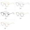 Women Round Myopia Photochromic Prescription Spectacles Metal Anti Blue Light Nearsighted Glasses Diopter 0 -0.5 -0.75 To -6.0