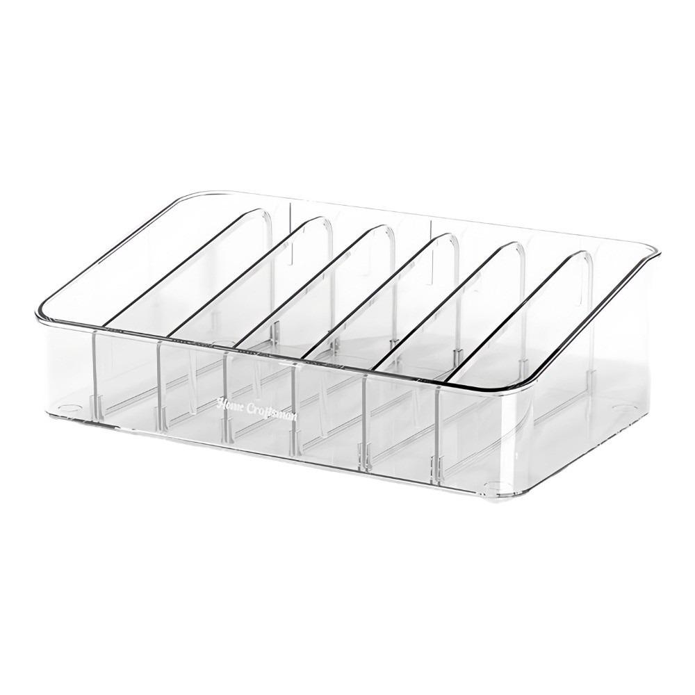 Plastic Compartment Holder Transparent Makeup Holder New Storage Rack Desk Organizer