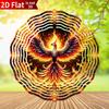 Phoenix Wind Spinner. 10-inch Double-sided Metal Garden Decor for Yard, Porch or Door.